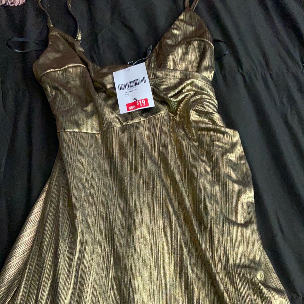 Long gold dress